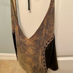 All Leather Halter Top